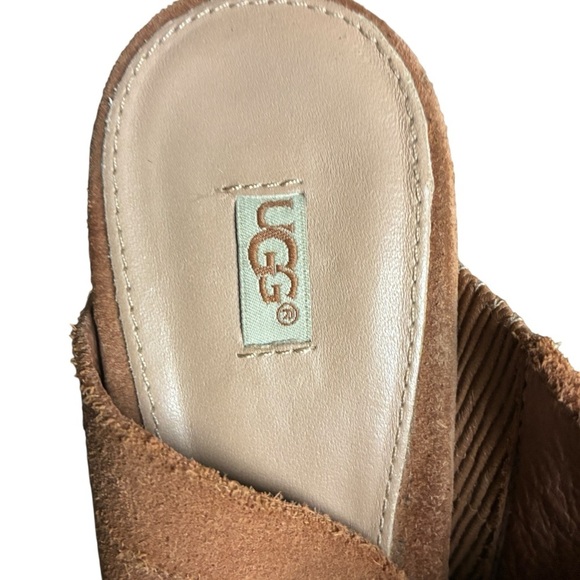 UGG Brown Marta Wedge Sandals with Cork Wedge Heel Size 10 - Picture 5 of 13